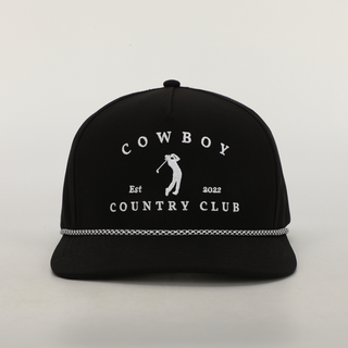Golfer Roped Hat Black