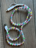 Beaded Phone Charger with Lightning & USB-C Cable