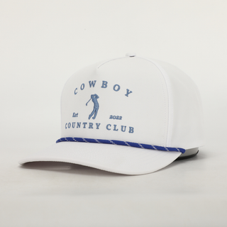 Cowboy Country Club Golfer Roped Hat White