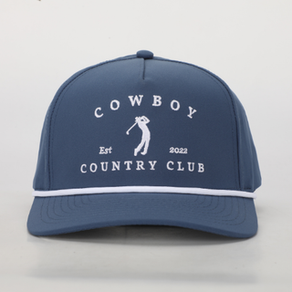 Cowboy Country Club Golfer Roped Hat Navy