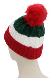 Stripe Chenille Knitted Fleece Lined Beanie: ASSORTED / ONE SIZE