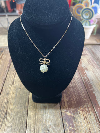 Meghan Browne Brew Gold Pearl Necklace