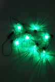 Clear Christmas Tree Led String Light Necklace: GREEN / ONE SIZE