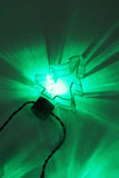 Clear Christmas Tree Led String Light Necklace: GREEN / ONE SIZE
