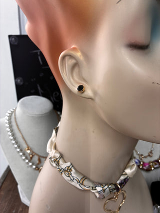 Meghan Browne Ori Black Earrings