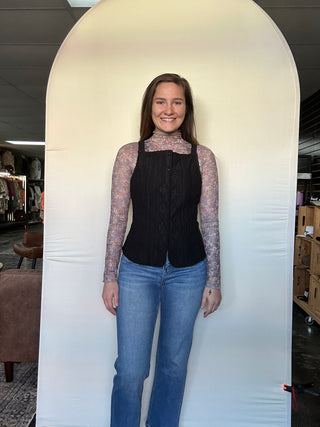 Floral Sheer Mesh Top
