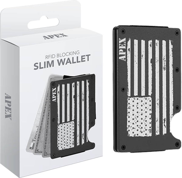 RFID Blocking Minimalist Scratch Resistant Slim Credit Card: Patriotic