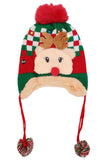 Kids Christmas Led Ear Cover Chin Strap Beanie: ASSORTED / ONE SIZE
