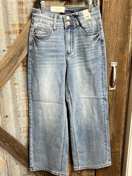 Judy Blue High Waist Wide Crop Jeans