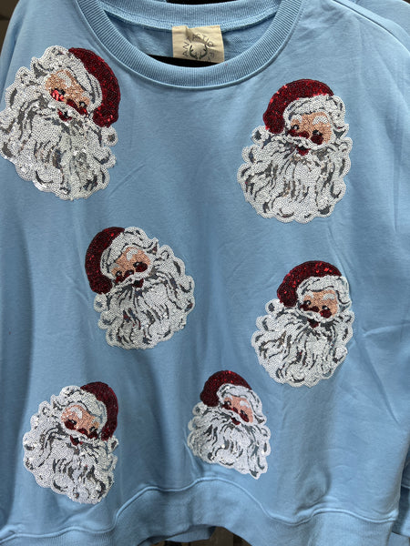Sequin Santa Oversize Sweater