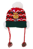 Kids Christmas Led Ear Cover Chin Strap Beanie: ASSORTED / ONE SIZE