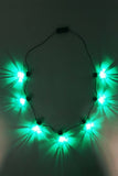 Clear Christmas Tree Led String Light Necklace: GREEN / ONE SIZE
