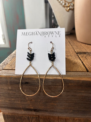 Meghan Browne Smash Black Earrings