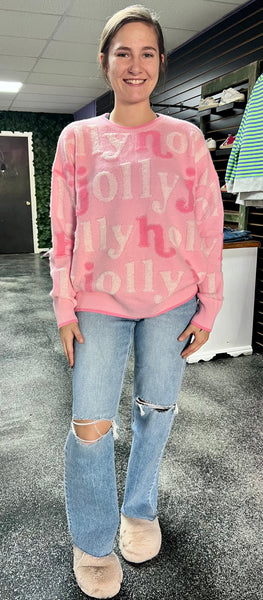 Holly Jolly Candy Pink Sweater