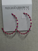 Meghan Browne Vera Hot Pink Hoop Earring