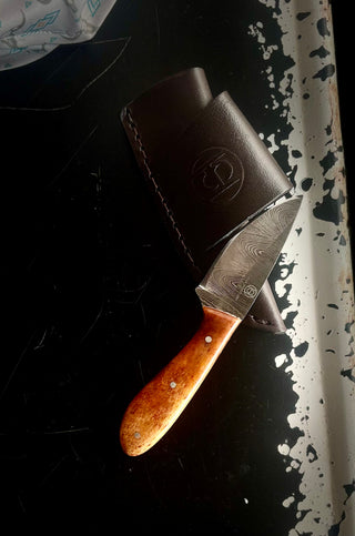 Kolt's Damascus Steel 6 1/4" stag grip