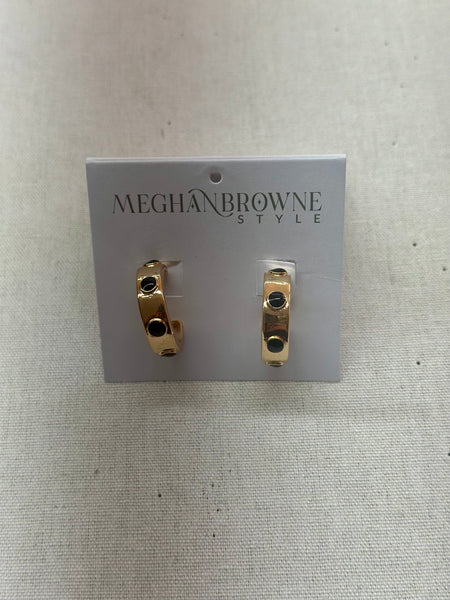 Meghan Browne Prada Black Earring