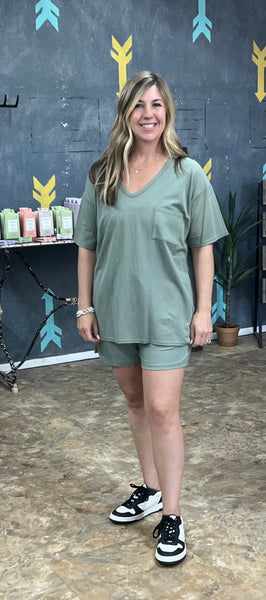 V-Neck Gabi Top with Pocket