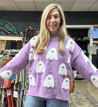 Purple Boo Sweater