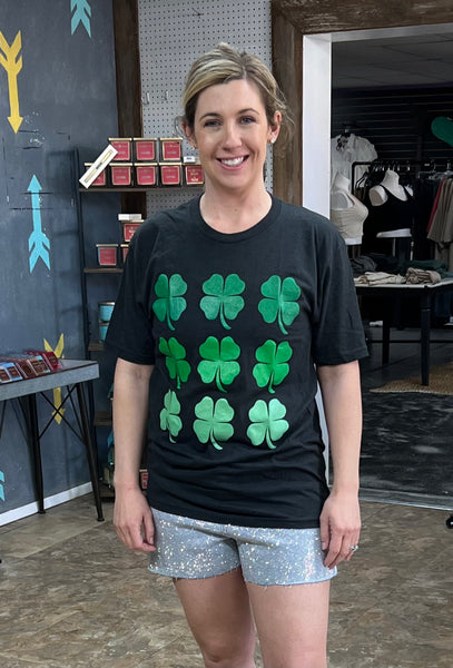 Lucky Clovers Glitter T Shirt