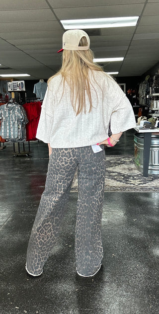 Extreme Wide Leopard  Jeans