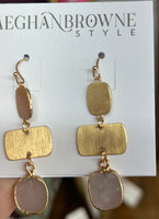 Meghan Browne Nash Gold  Pink Earring