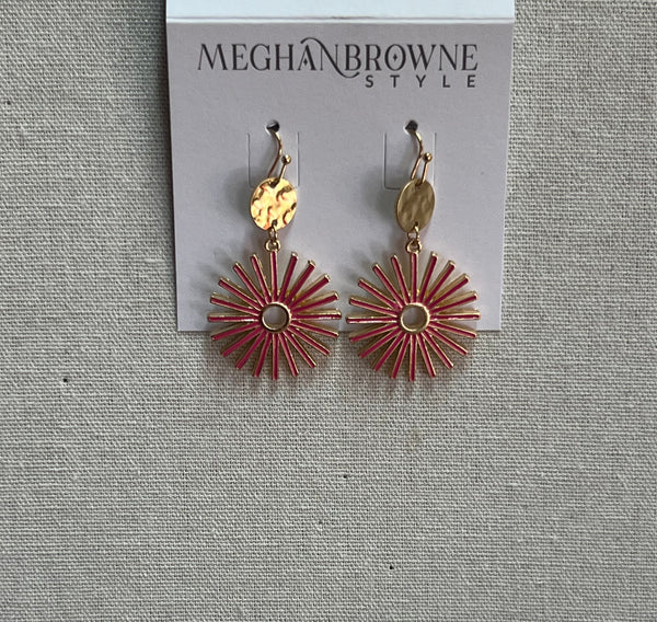 Meghan Browne Sun Hot Pink Earrings