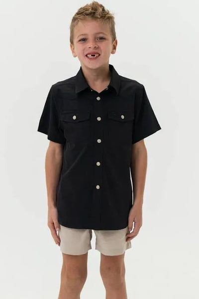 Youth Burlebo Western Shirt -Black
