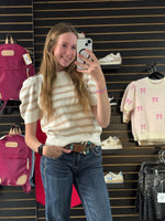 Classy Striped Knit Top