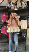 Cherry Red Striped Summer Top