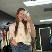 Pink Bow and Breeze Sweater Top