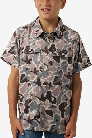 Youth Burlebo Western Shirt -Mallard Mayhem