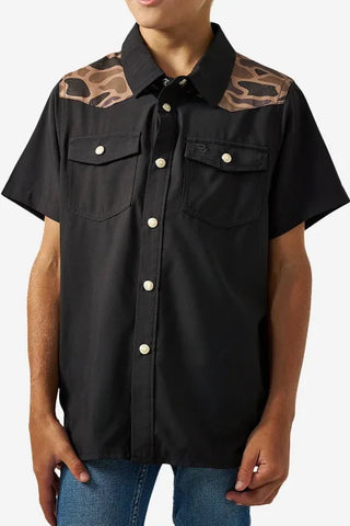 Youth Burlebo Western Shirt -Deer SZN