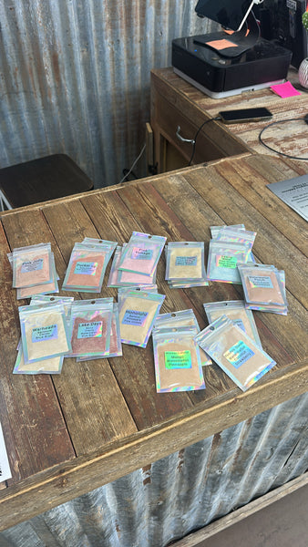 Loaded tea packets