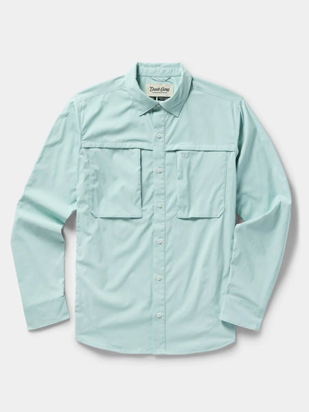 Duck Camp Fishing Shirt Long Sleeve Whitewater
