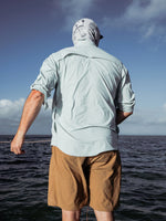 Duck Camp Fishing Shirt Long Sleeve Whitewater