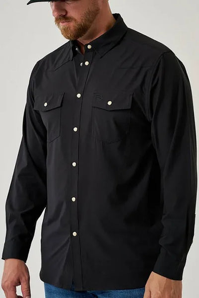 Burlebo Performance Western Shirt Black LS