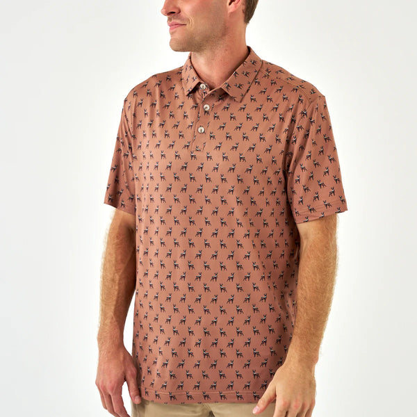 Burlebo Performance Polo -White Tail Deer Brown