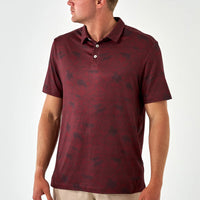 Burlebo Pearlsnap Polo- Maroon