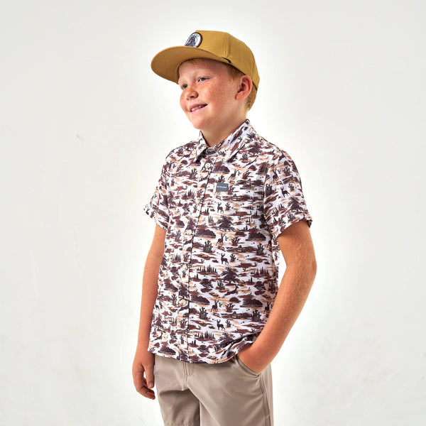 Youth Burlebo Performance Button Up Brush Country