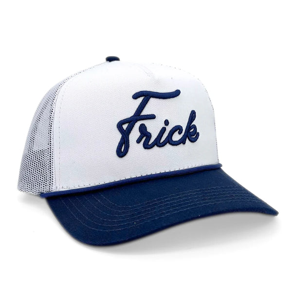 Frick Dirty Word Hat Navy and White