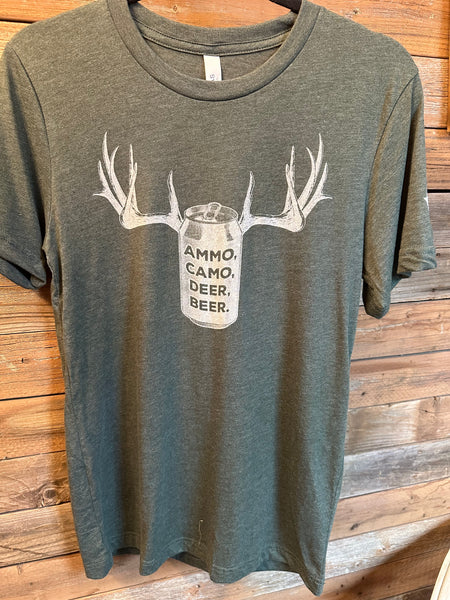 Ammo Camo Deer Beer T Shirt