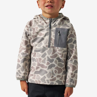 Youth Burlebo Blaze Tech Quarter Zip Classic Deer Camo