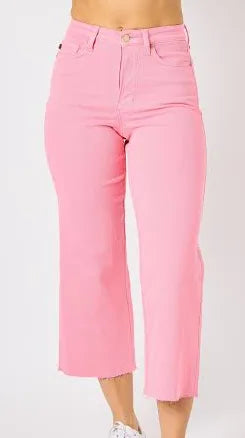 Judy Blue Pink Panther Crop Jeans
