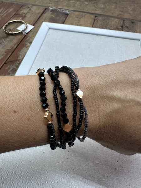 Meghan Browne Bracelet Iman Gold Black