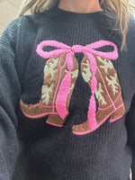 Boots & Bows Sweater