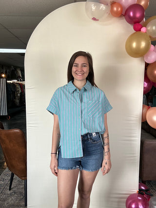 Cutest Oversized Button Down Mint