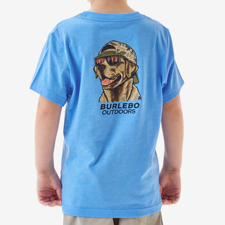 Youth Burlebo Tee- Mallard Camo Dog