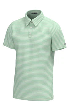 Horizon Stripe Polo- Spring Green