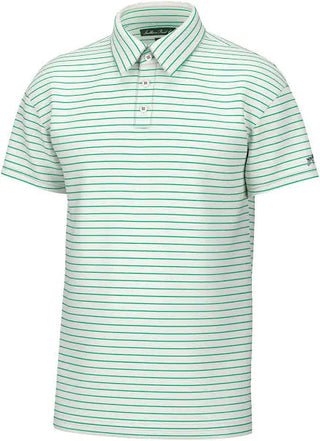 Horizon Stripe Polo- Wing Teal